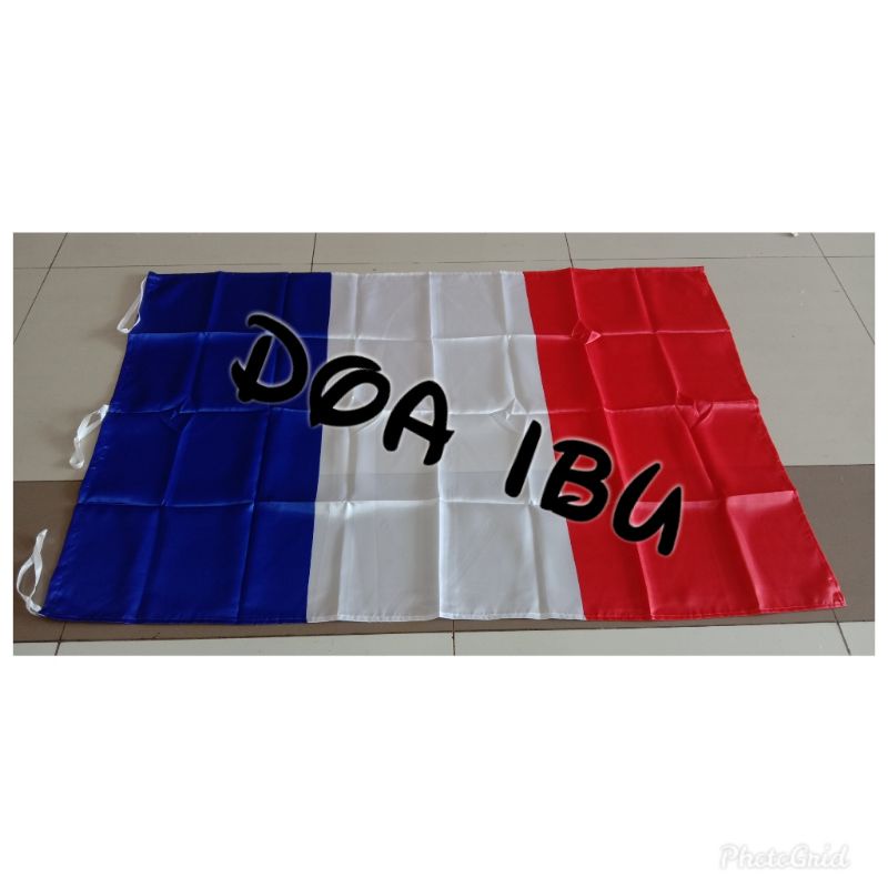 

best seller bendera prancis bahan satin 90cm x 135cm