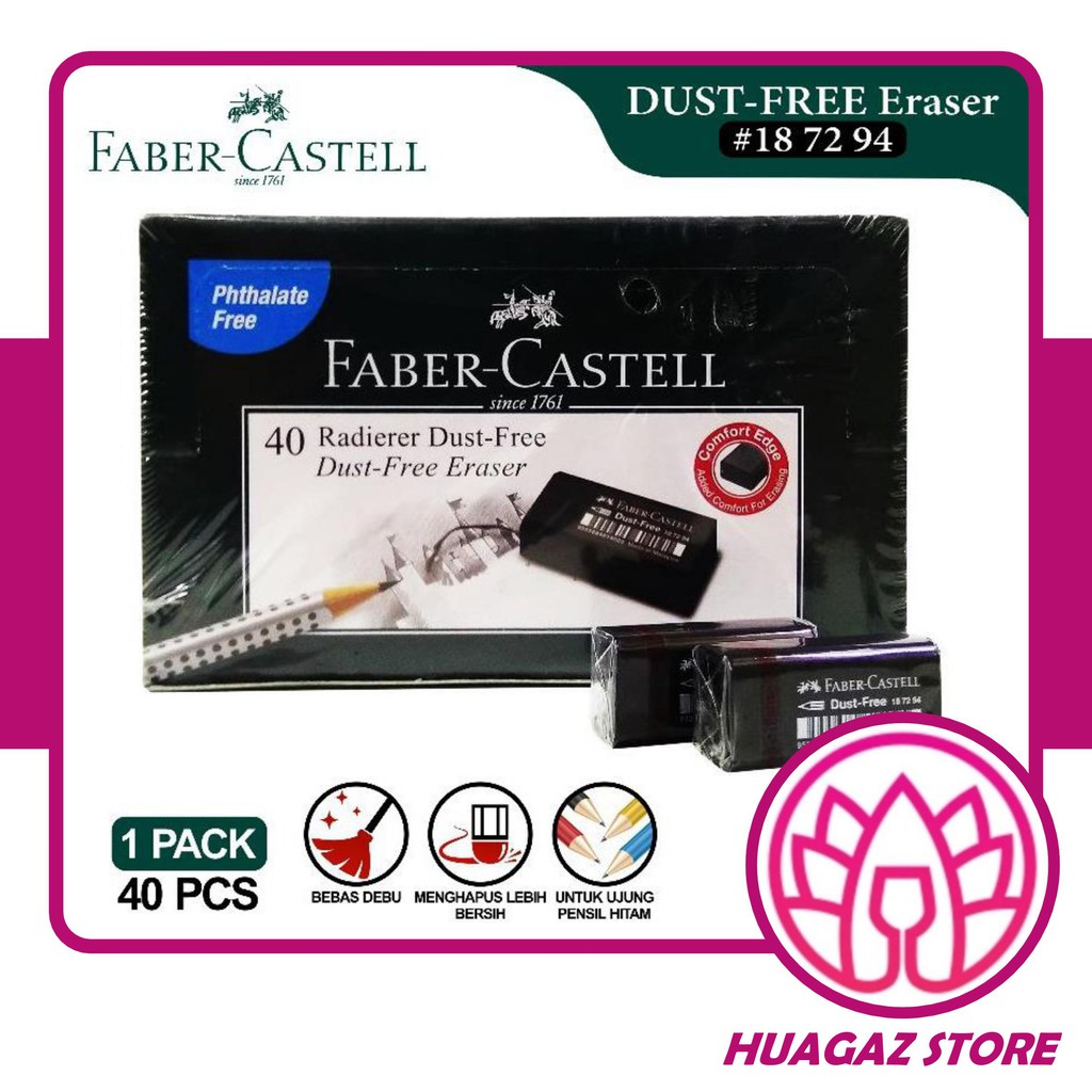 

Penghapus Hitam Kecil Faber-Castell / Dust-free Eraser Small Black