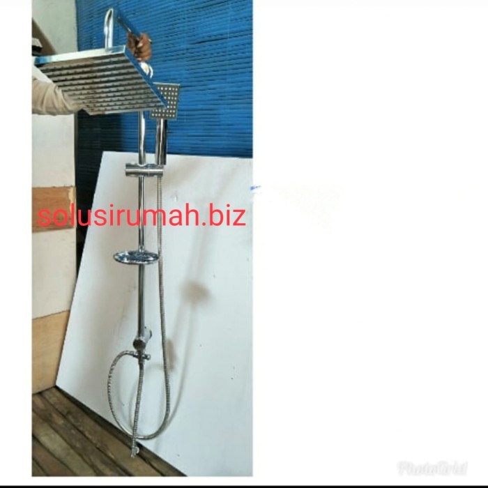 SHOWER TIANG WALL KOTAK TEMPAT SABUN CHROME HANDSHOWER HAND SHOWER