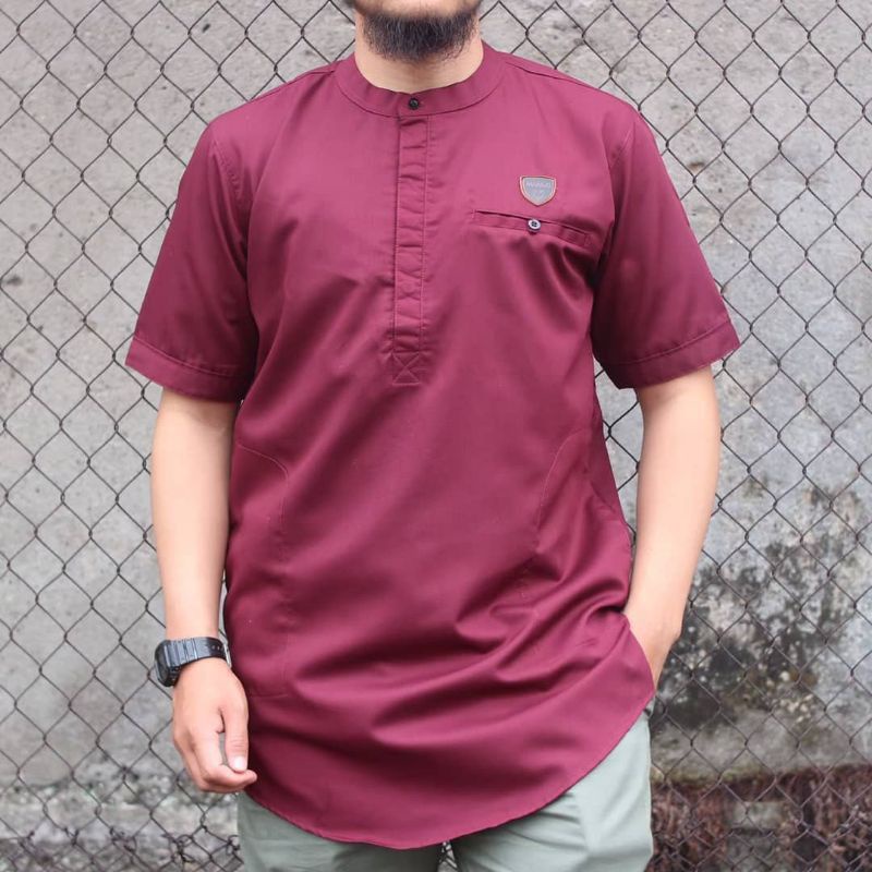 Baju koko kurta lengan pendek bahan TOYOBO yang menyerap keringat dan model TERBARU