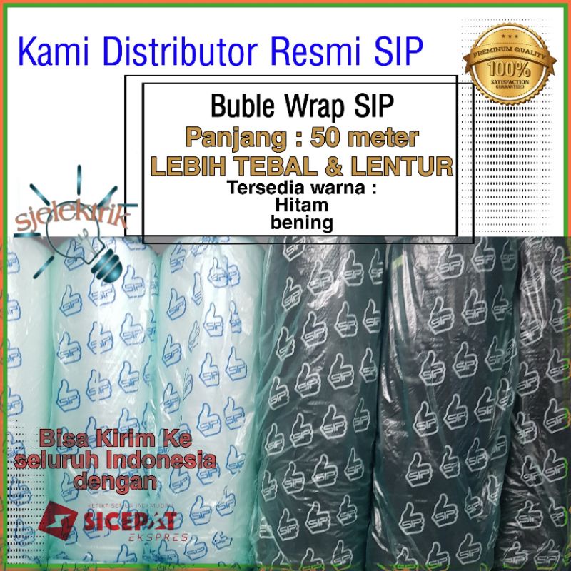 

Buble Wrap / Bubble Wrap [CIREBON] 125 cm x 50 m HITAM / BENING buble wrap SIP 125cm x 50m