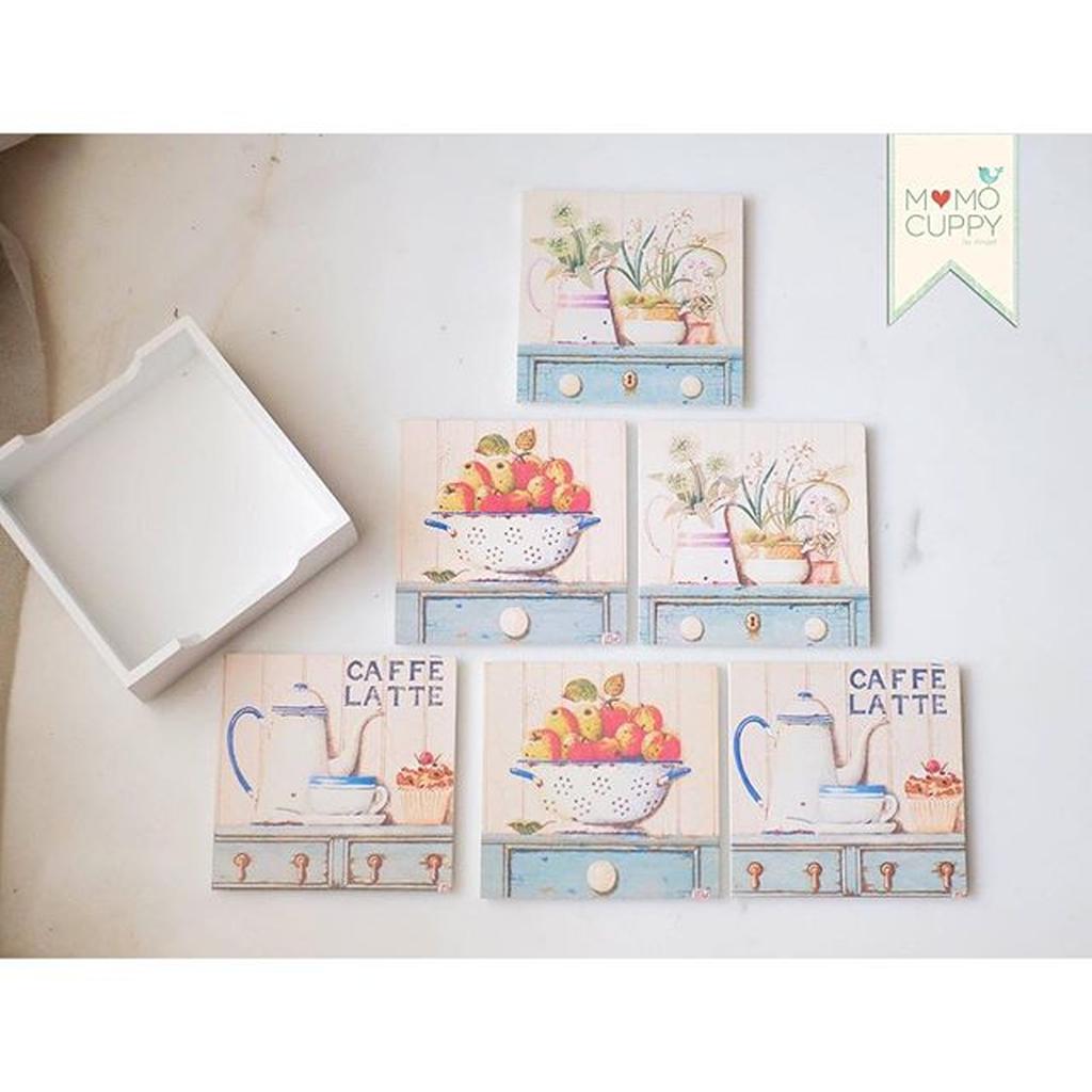 Tatakan Gelas Kotak ( Cup Coaster)