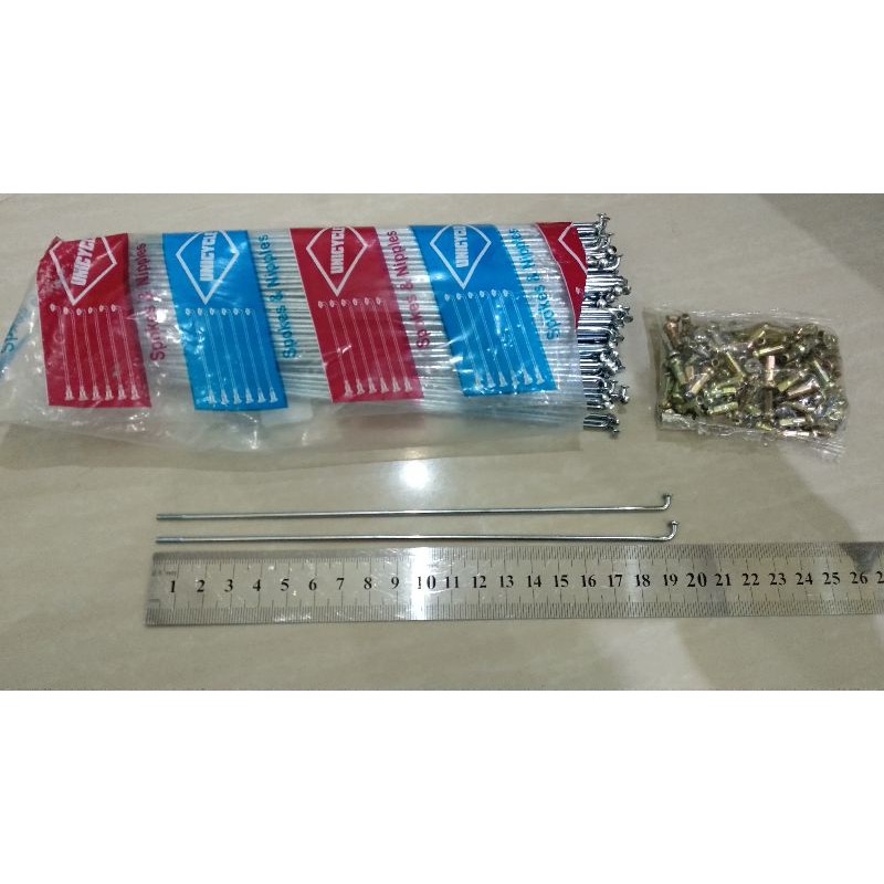 Spoke ruji sepeda 20 INCH 14G X 192 mm bahan besi NON STAINLESS STEEL ruji 192 mm ruji sepeda 192 mm