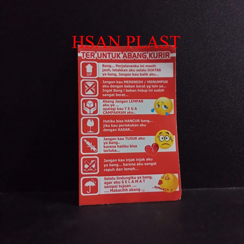 

STICKER FRAGILE UNIK VIRAL KODE 02