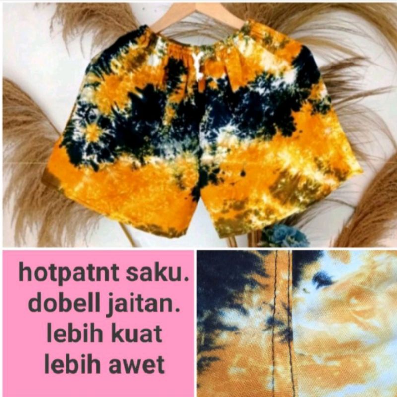 HOT PANTS TIE DYE CELANA PENDEK DEWASA/REMAJA