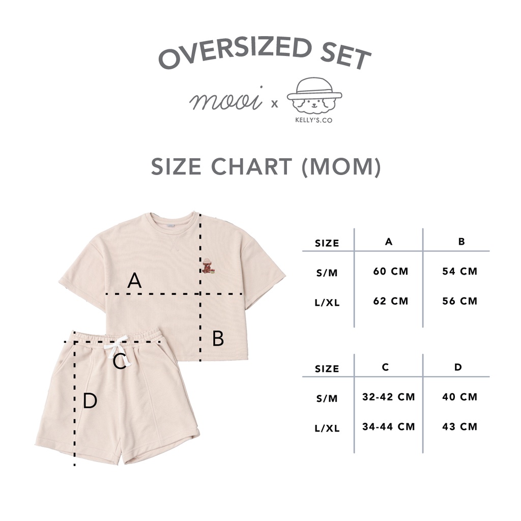 Mooi x Kellysco Oversized Set Setelan Wanita (MOM)-5