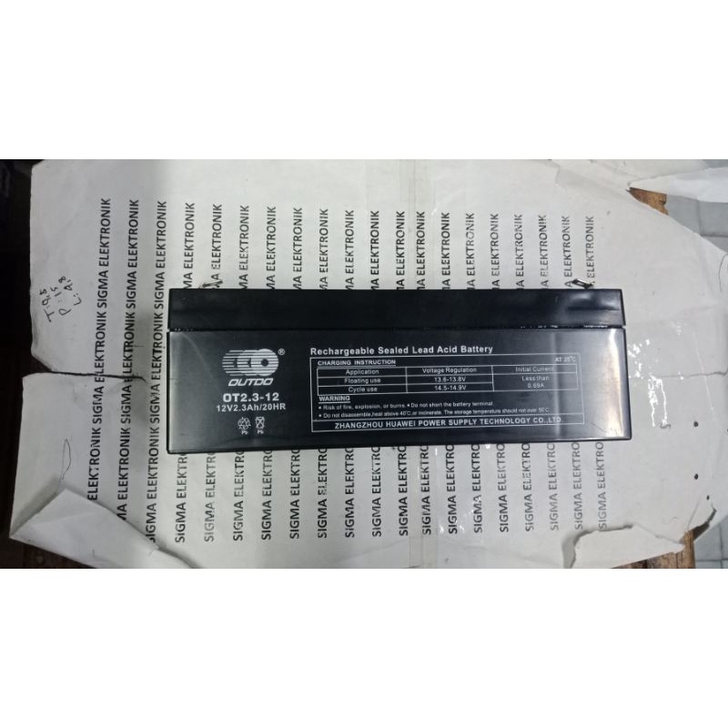 AKI KERING 12V 2.3 AH OUTDO HARGA PER 1 BATERAI