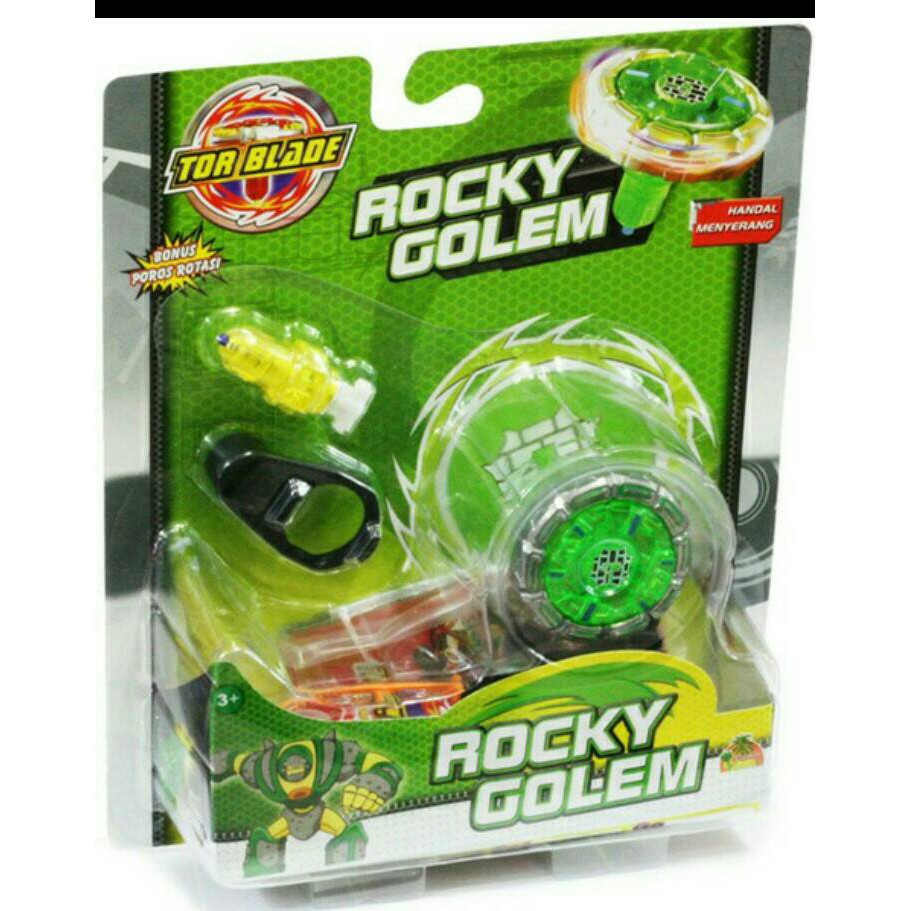 Mainan gangsing rocky golem tor blade