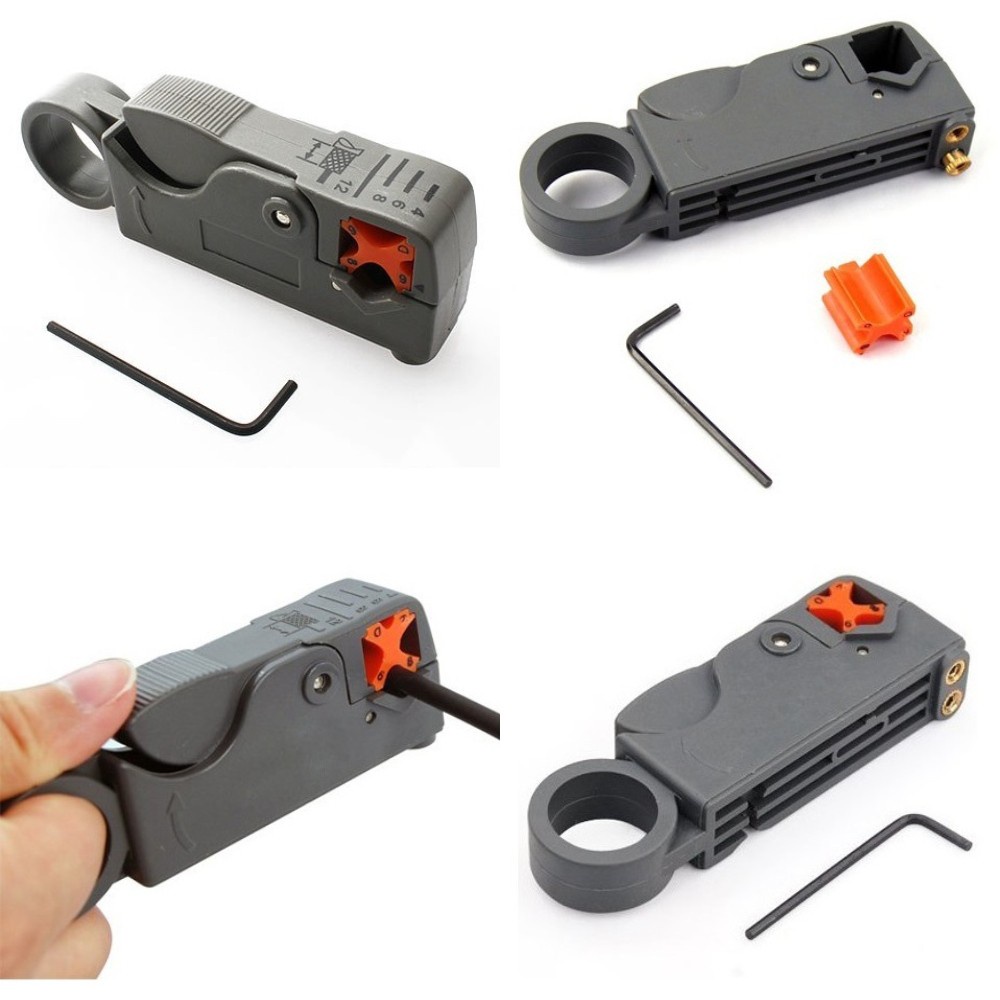 

Alat Pengupas Pemotong Kabel - Rotary Coaxial Cable Stripper Cutter - RG58 - Gray