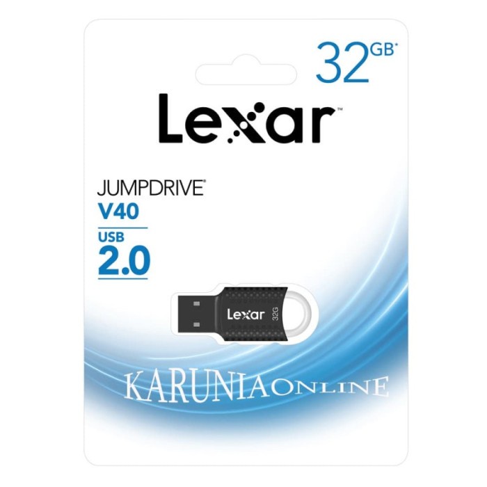 Lexar Flashdisk Jumpdrive V40 USB 2.0 8GB 16GB 32GB 64GB Garansi Resmi