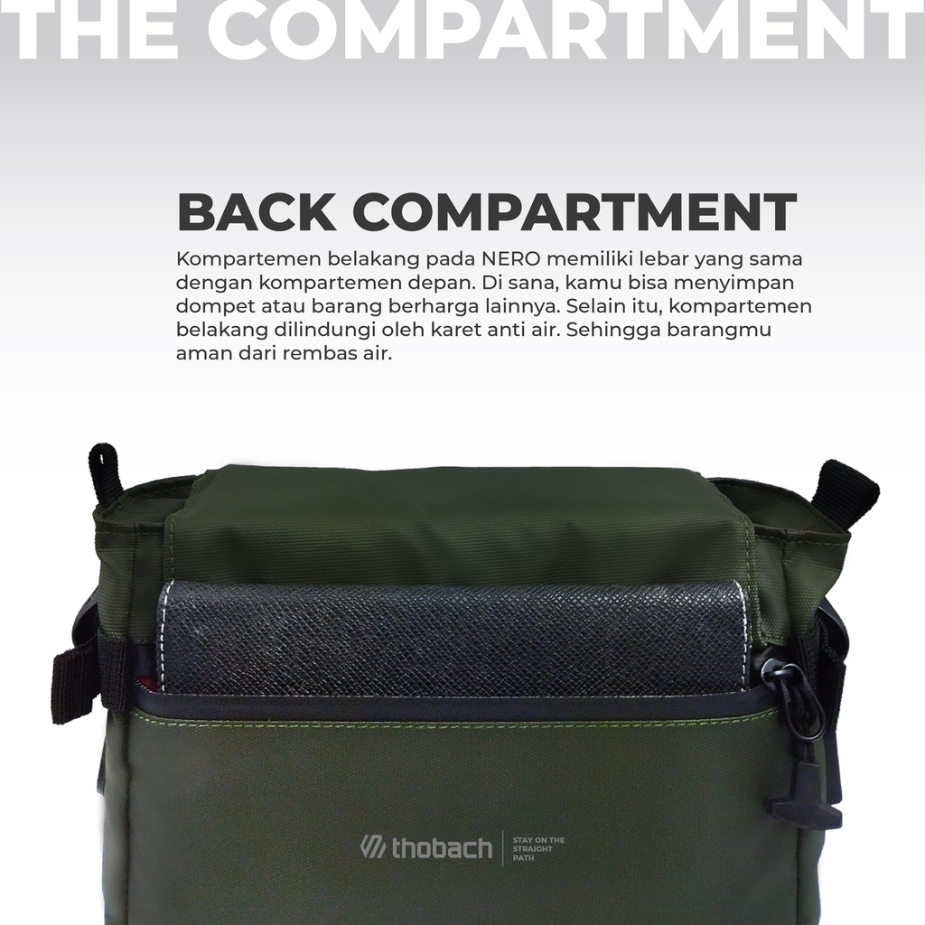 THOBACH-SLING BAG WATERPROOF NERO TAS SELEMPANG PRIA WANITA