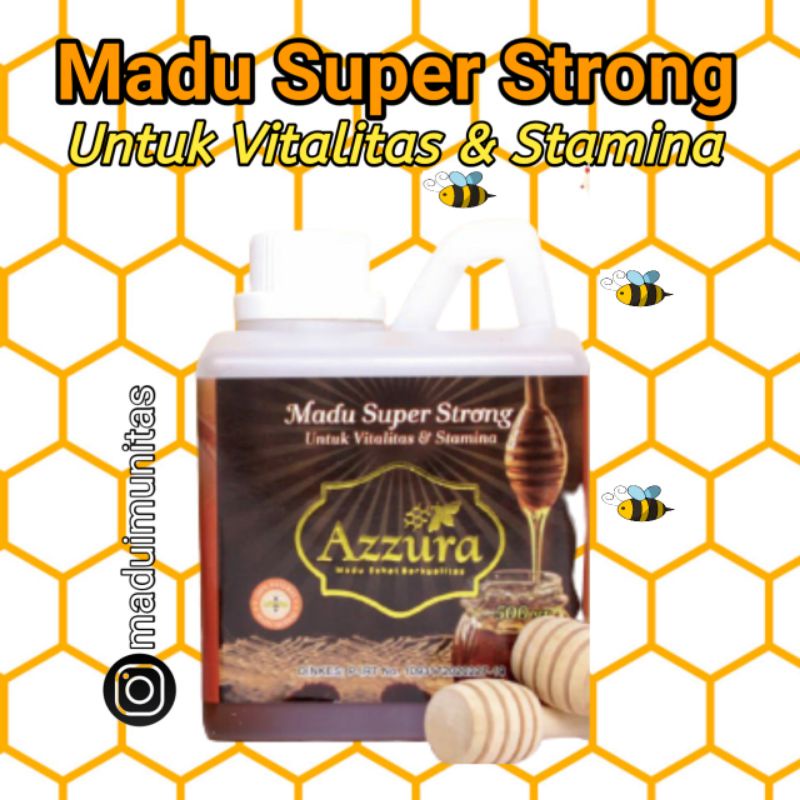 

Madu untuk Vitalitas & Stamina, Meningkatkan Gairah & Energi - Super Strong - Azzura - Asli Murni Sehat Alami Berkualitas