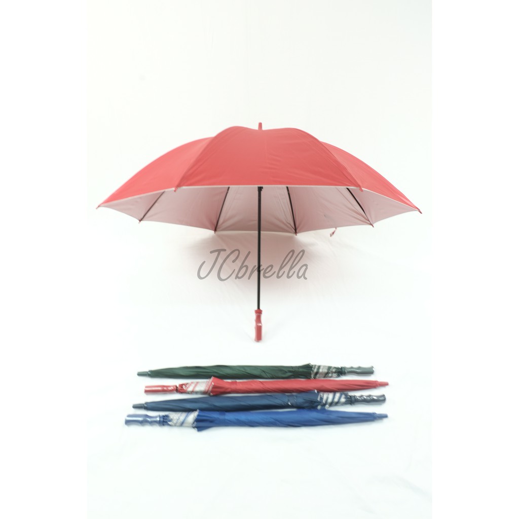 Payung Golf Lapis Silver Manual Rangka Besi NON Sarung - 079