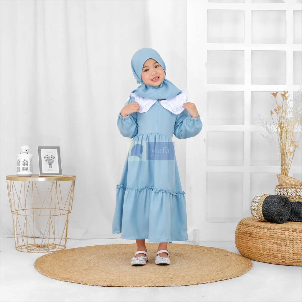 OTHERS gamis anak warna BIRU terbaru . gamis anak perempuan kekinian 2022 baju gamis BIRU anak perem