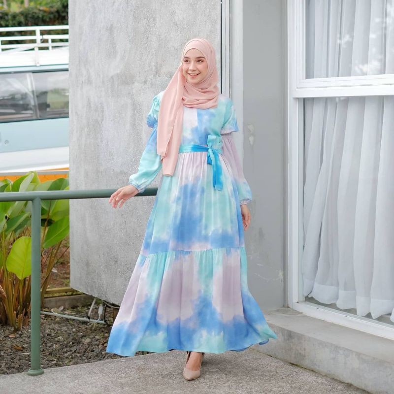 DRESS MUSLIM - BERLY DRESS - FLOWLY DRESS - DRESS TERLARIS - PAKAIAN TERLARIS