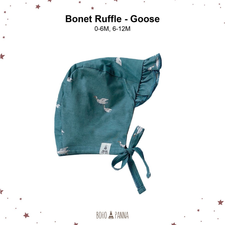 Topi Anak Bayi Perempuan Bonnet Ruffle Bohopanna-GOOSE