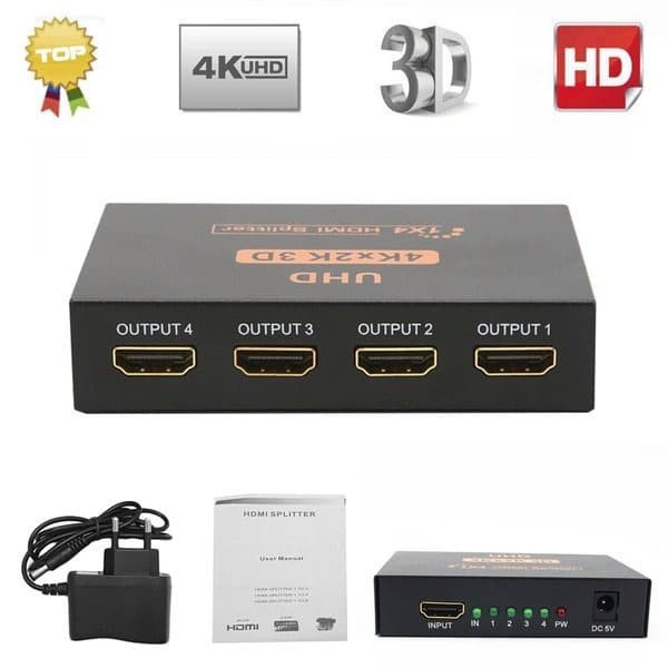 HDTV Splitter 4 Port 1.4 - HDTV Spliter 4 Port NYK