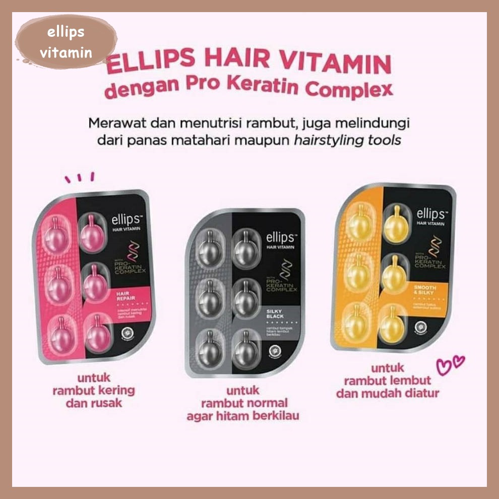 ELLIPS HAIR VITAMIN RAMBUT ISI 6 pc