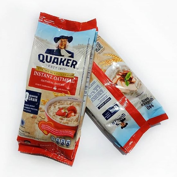 

Quaker Instant Oatmeal Merah/ Sereal Gandum Sehat/ Sereal Diet/Sarapan Sehat 200 Gram