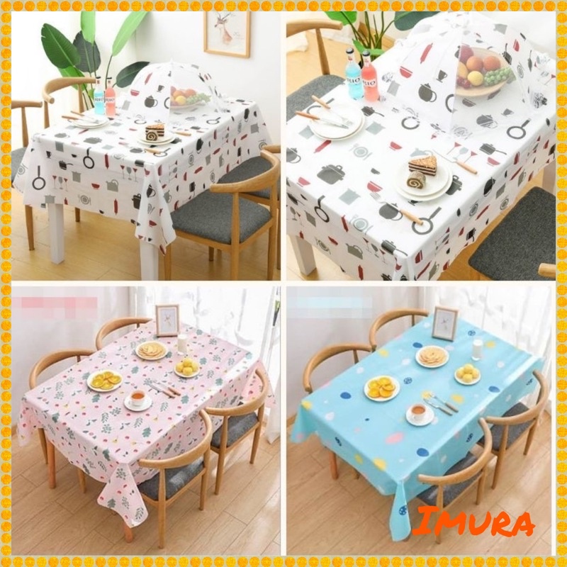 IMURA | Taplak Meja Makan Peva Anti Air ukuran 132 x 178 cm dan 137 x 180 cm dan 137 x 90 cm