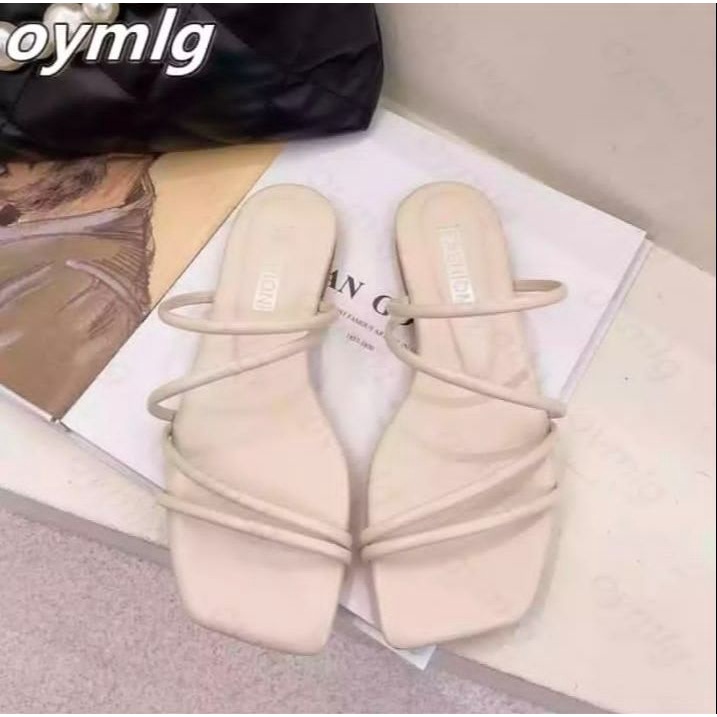 Sandal Wanita karet Tali silang kombinasi BE 01