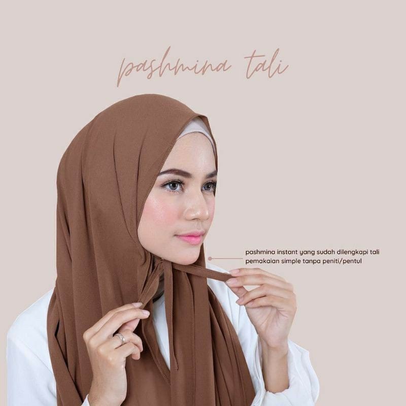 PASHMINA INSTAN TALI BAHAN WOLFIS  PREMIUM 170X70 CM