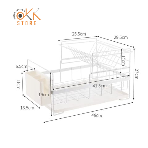 OKK Rak Dapur Piring Style Minimalis Rak Wastafel Rak Piring dan Peralatan Dapur Kokoh Kuat