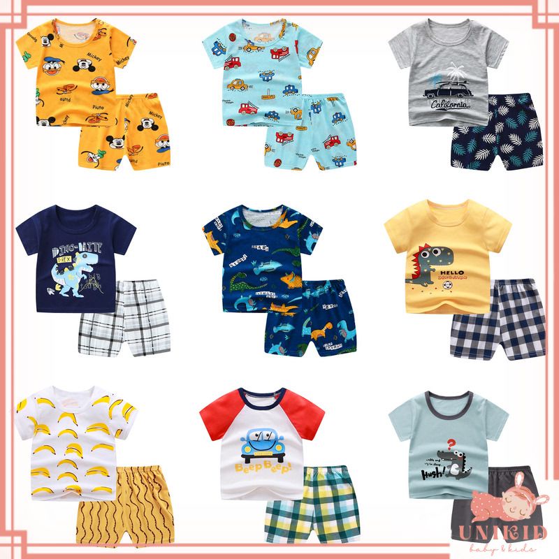 UNIKID BAJU BAYI DAN ANAK LAKI LAKI STELAN ANAK BAYI SETELAN PIYAMA ANAK PAKAIAN BAYI IMPORT