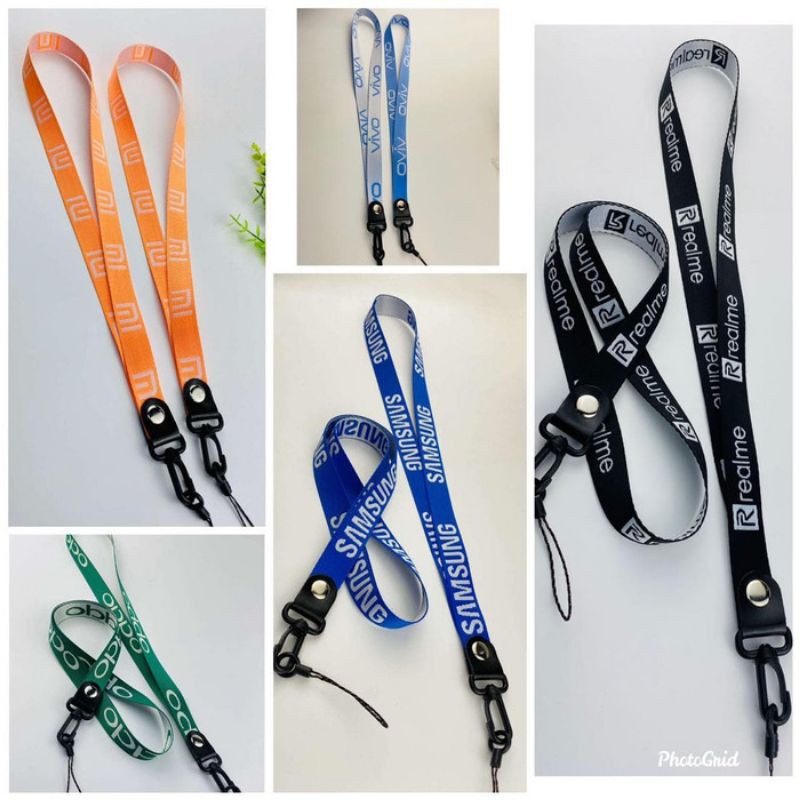 TALI GANTUNGAN HP / LANYARD branded kualitas premium motif SAMSUNG OPPO REALME VIVO