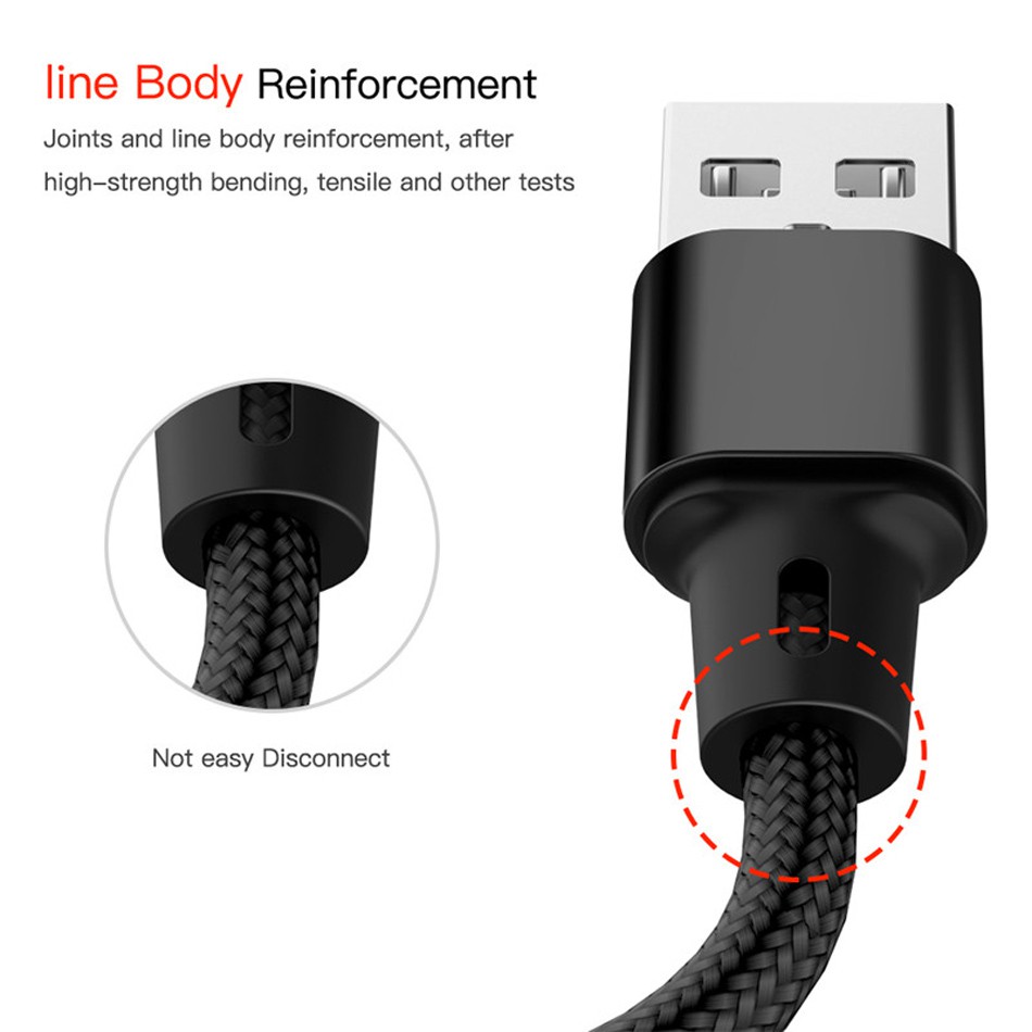 Vaorlo Kabel Data / Charger Micro Usb / Type C 8pin 3A Fast Charging Untuk Smartphone