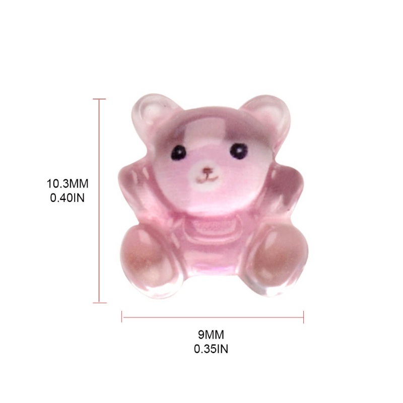 Siy Boneka Beruang Lucu Bahan Resin Untuk Dekorasi Nail Art