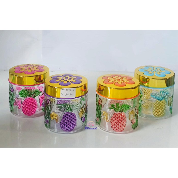 Toples Kaca Toples Kue Motif Bunga Timbul Harga Perbiji