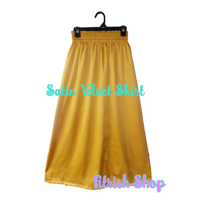 Rok Panjang Satin Velvet (Lebar Standar)