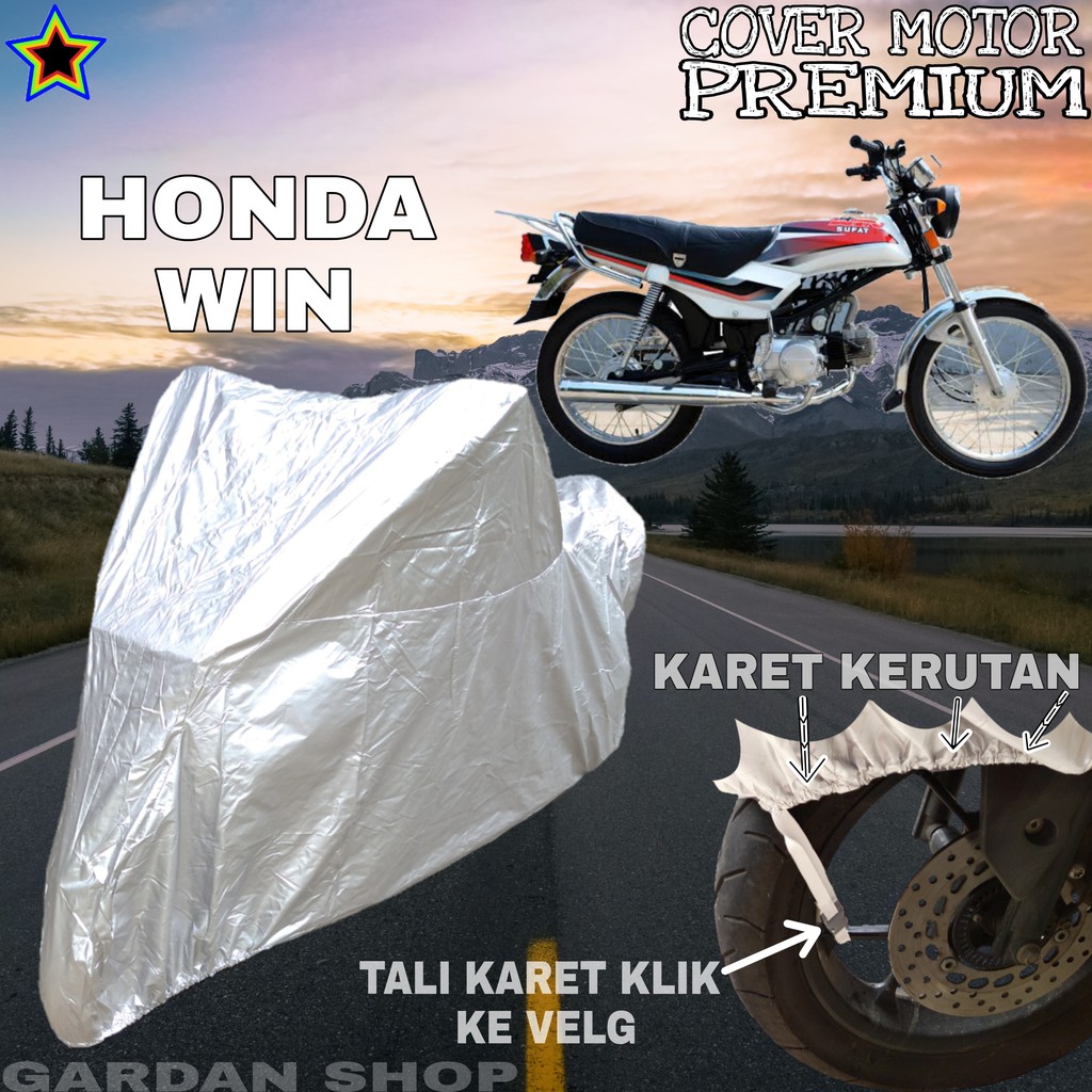 Sarung Motor HONDA WIN SILVER POLOS Body Cover Penutup Motor Honda Win PREMIUM