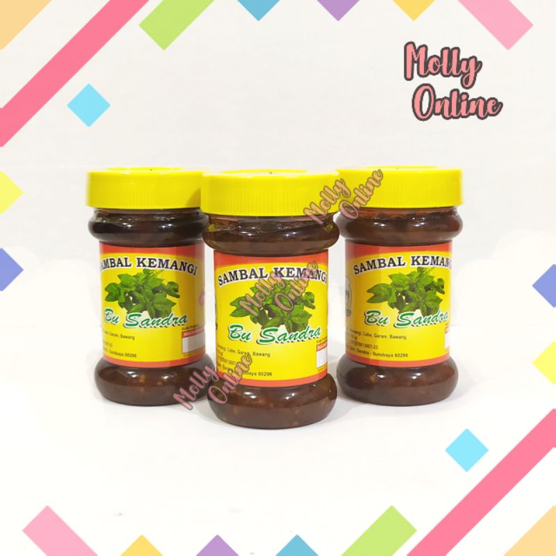 

Bu Sandra Sambal Kemangi Khas Surabaya Sambel Botol Pedas Basil Chili