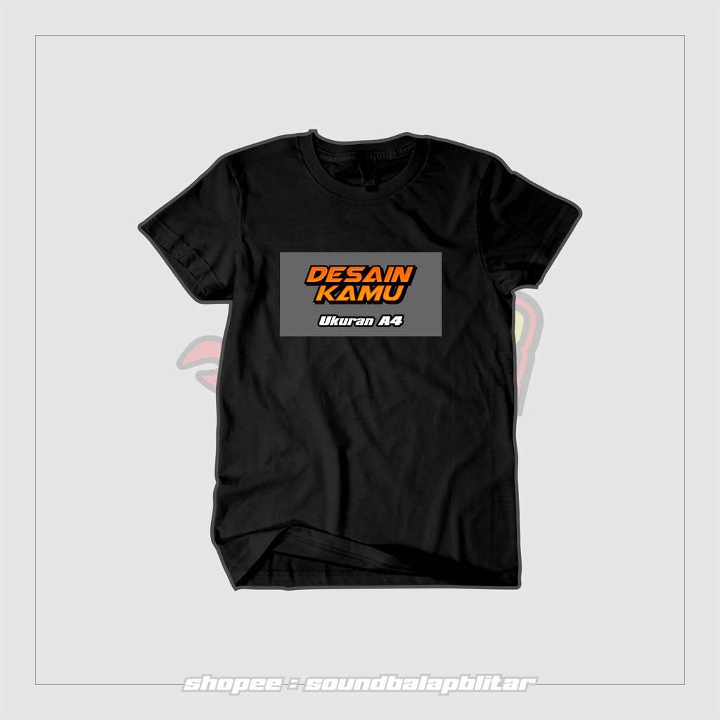 CETAK KAOS DESAIN SENDIRI - Katun Combed DTF Bijian