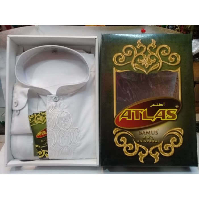BAJU MUSLIM KOKO KOKO ATLAS UNIVERSAL WARNA PUTIH KOKO PUTIH Best Quality
