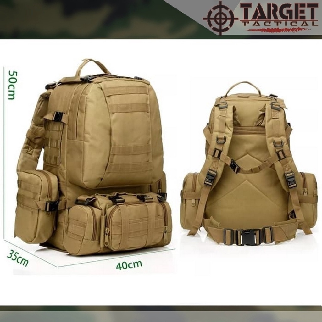 TARGET MILITARY - Tas Hiking Gunung Army Cordura Size Besar JUMBO Impor 90 Liter