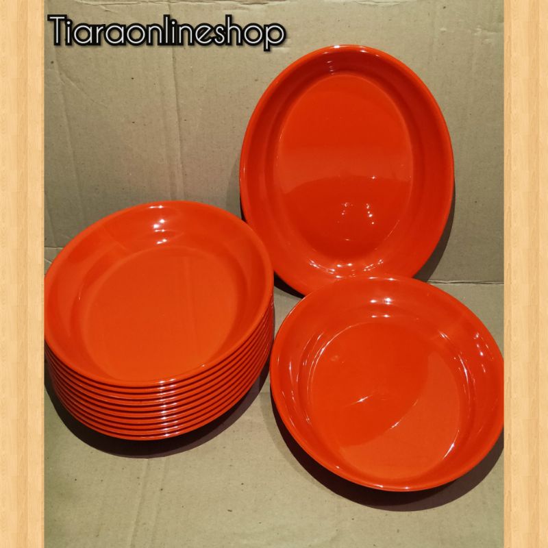 piring oval / Ringkok melamin diameter 11inc