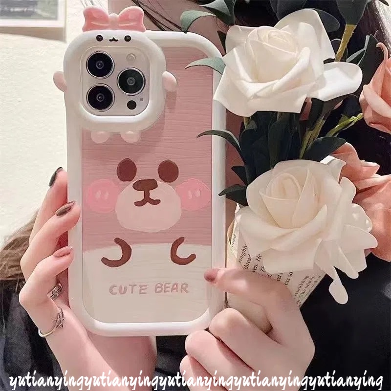 Case Beruang Teh Susu Lucu Oppo A17 A3s A15 A5s A7 A12 A96 A57 A16s A95 A16 A54 A5 A52 A55 A76 A9 A17K A74 Reno 5 4F 5F 4Lite 7 A16K A53 A72 A12E A31 Kartun Little Monster Cover