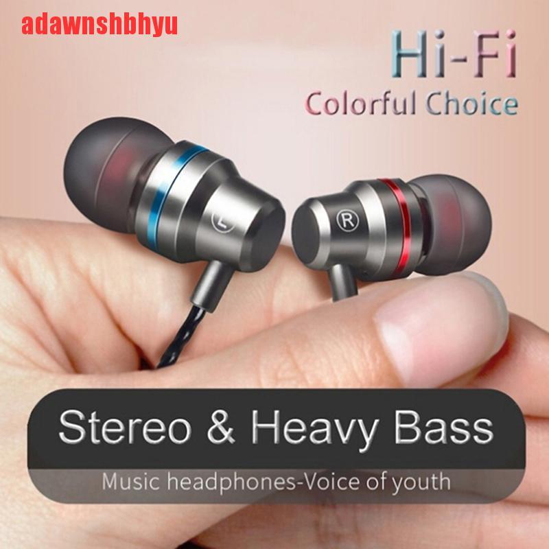 (adawnshbhyu) Earphone Kabel stereo heavy bass Dengan noise Canceling