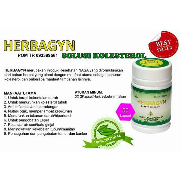 [ASLI] - HERBAGYN PENURUN KOLESTEROL TINGGI / ANTI PERADANGAN / HYPERTENSI ORIGINAL PRODUK NASA