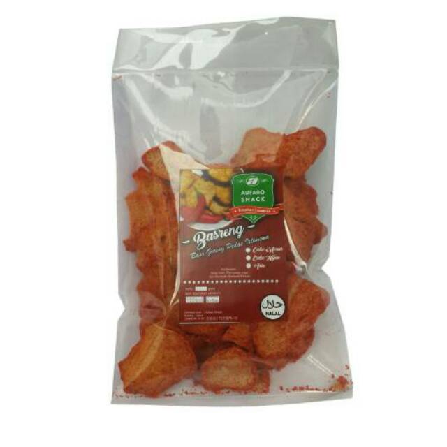 BASRENG PEDAS / BASO GORENG PEDAS MURAH 100 gram  3 RASA AUFARO SNACK IKAN TENGGIRI KERIPIK BASRENG