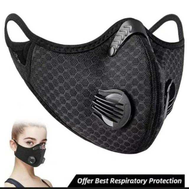 Masker ROCKBROS Respiro 3 lapis dengan 2 Ventilasi udara