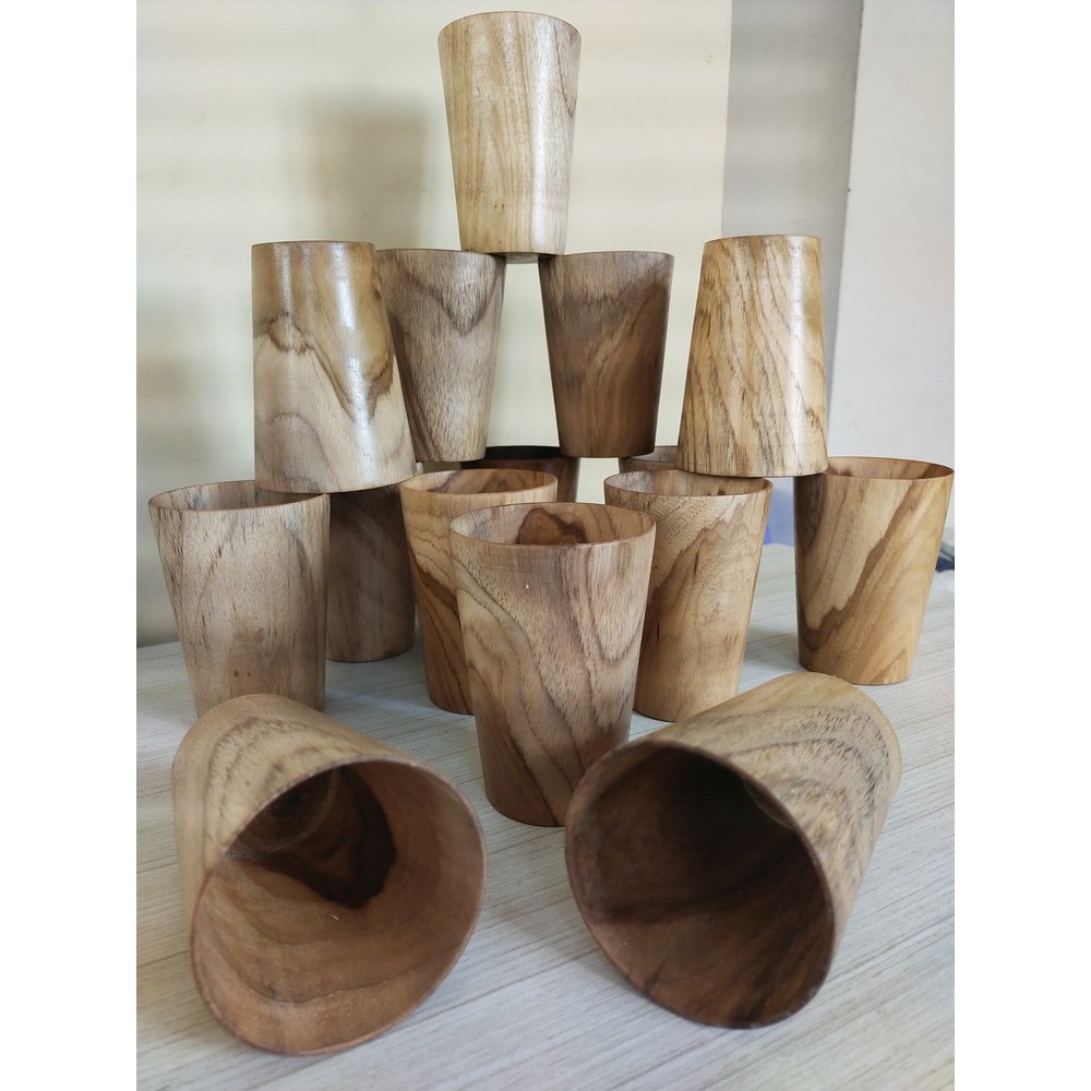 Gelas Kayu Jati [ FOODGRADE ] Teak Wooden Glass