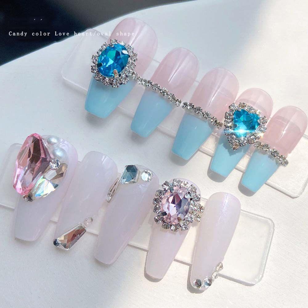 Mxbeauty Berlian Imitasi Bentuk Hati 3D Untuk Nail Art