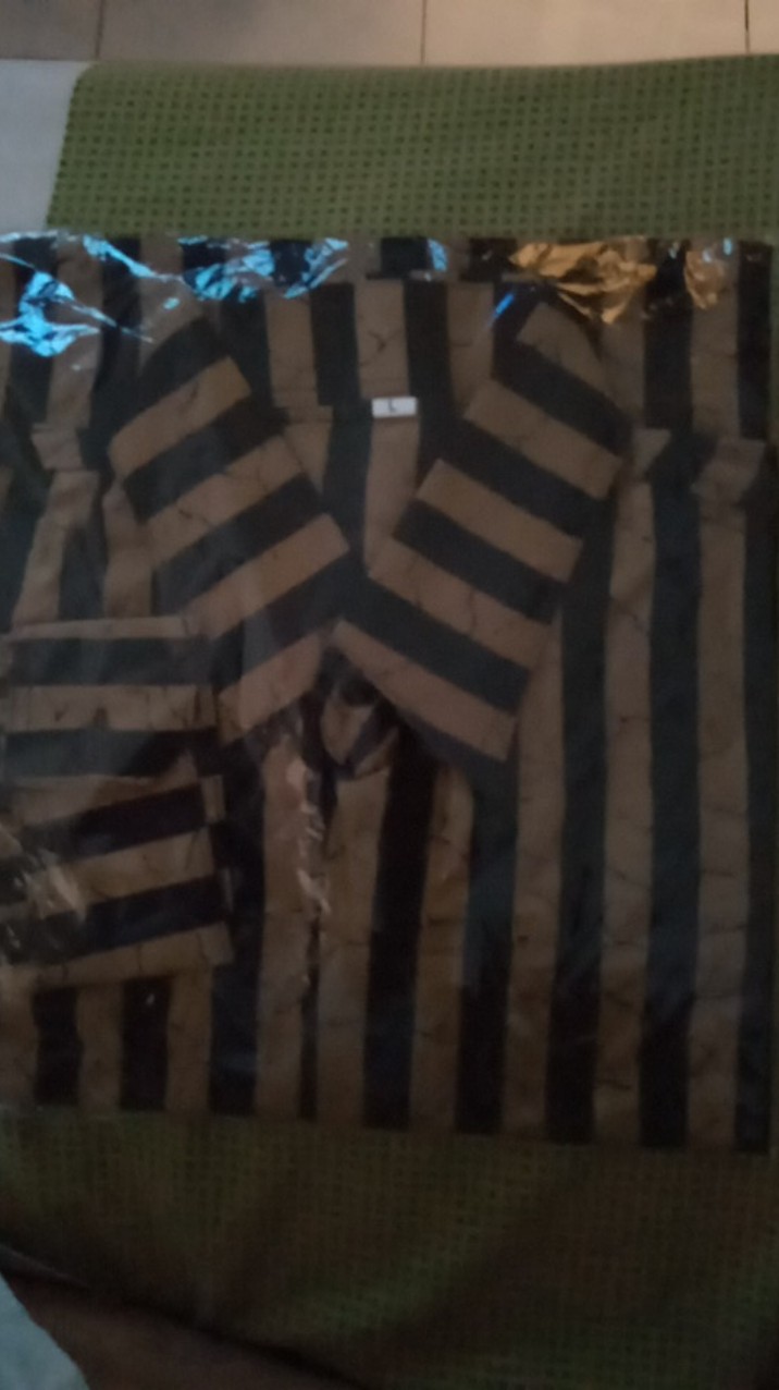 Bac021 New Kemeja Batik Pria Lengan Panjang 848vo Kemeja Pilot Pangkat Pdl