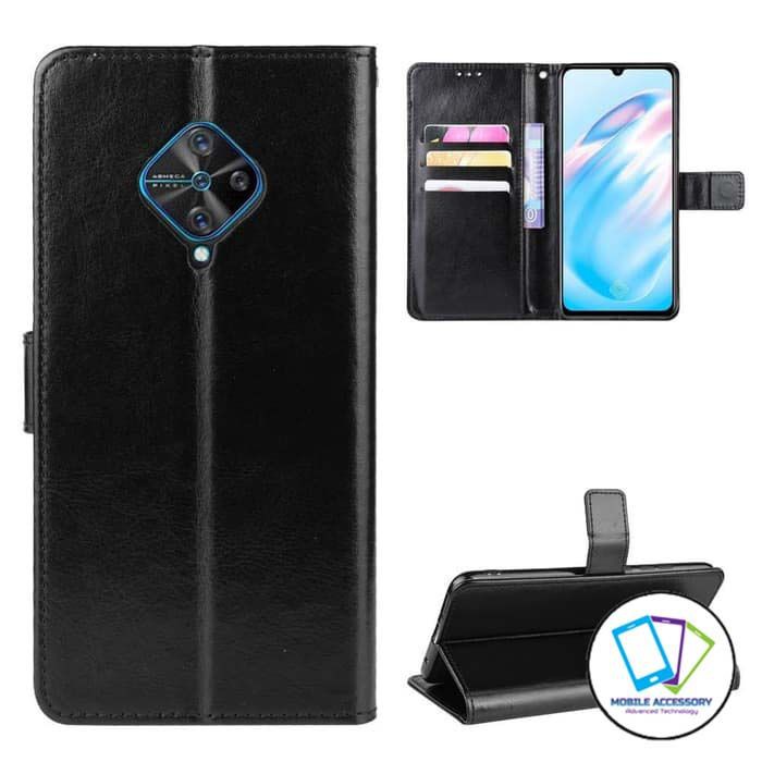Flip Case Vivo S1 Pro S1Pro Flip Cover Wallet Dompet Kulit Leather Case Kartu Card Casing Hp Murah