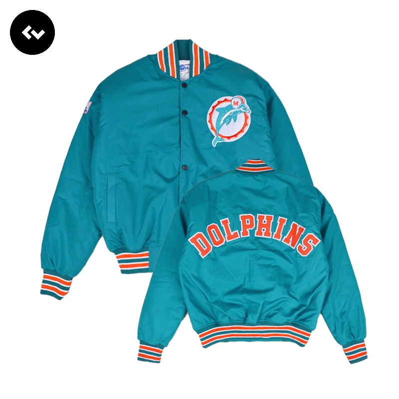 VARSITY JACKET DOLPHINS TOSCA MIAMI FLORIDA NFL AMERICAN FOOTBALL VINTAGE