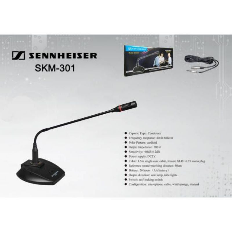 Microphone Sennheiser Mic Kabel Sennheiser SKM 301